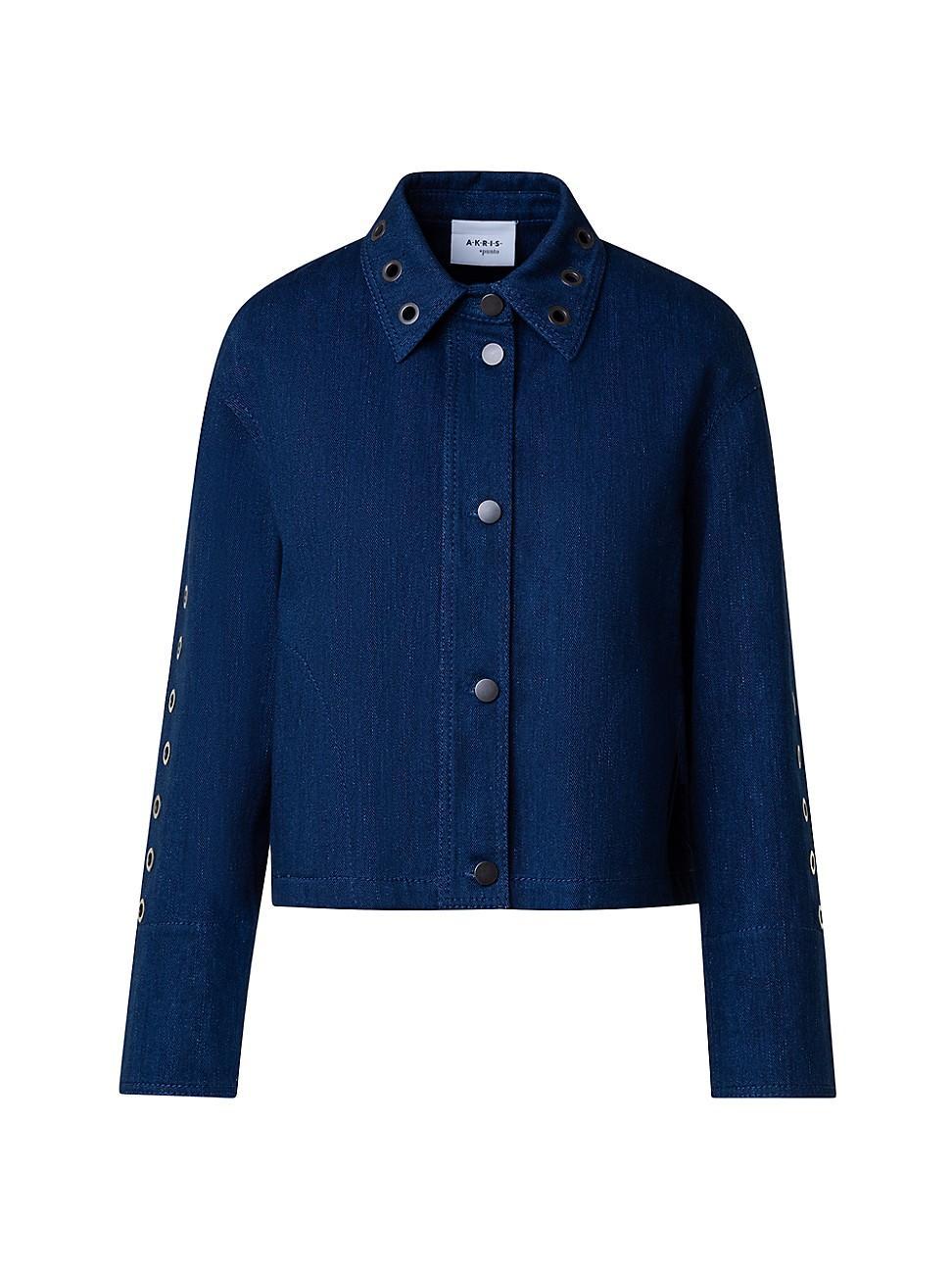 Womens Embellished Stretch Denim Jacket product image