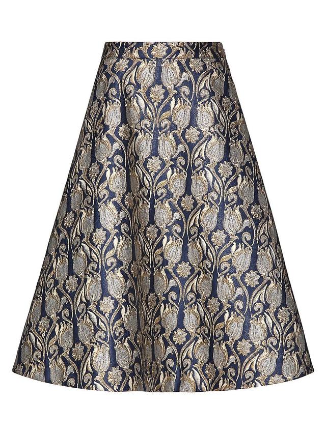 Womens Metamorphos Tulips Brocade Midi Skirt Product Image