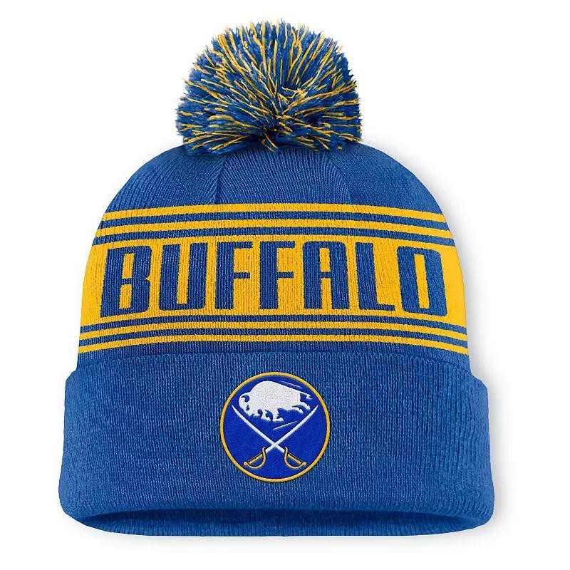 Mens Fanatics Royal Buffalo Sabres Fundamental Enforcer Cuffed Knit Hat with Pom Product Image