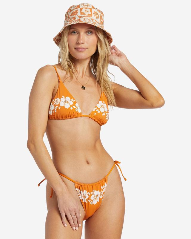 On Island Time Ruched Hike Bikini Bottoms - Dried Mango Female Product Image