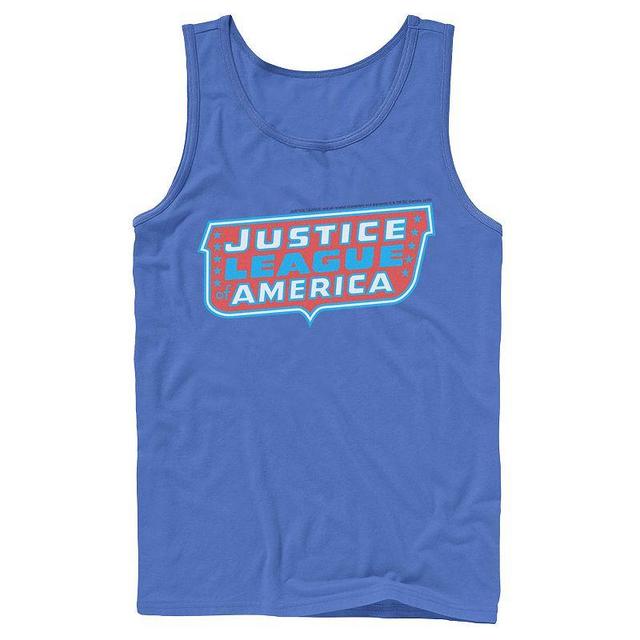 Mens DC Comics Justice League of America Text Poster Logo Tank Top Athletic Grey Product Image