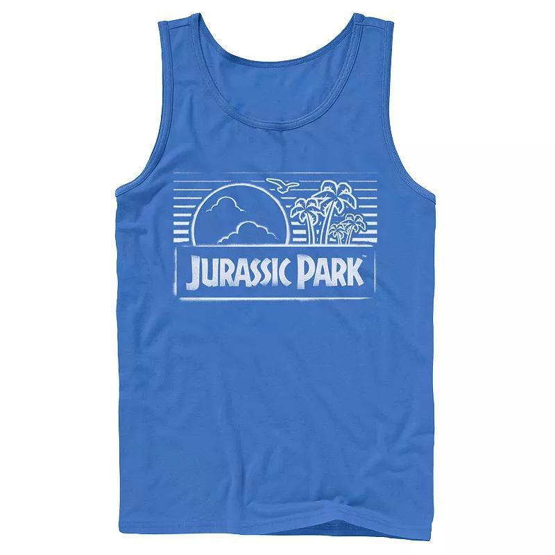 Mens Jurassic Park Spray Painted Stencil Logo Tank Top Product Image