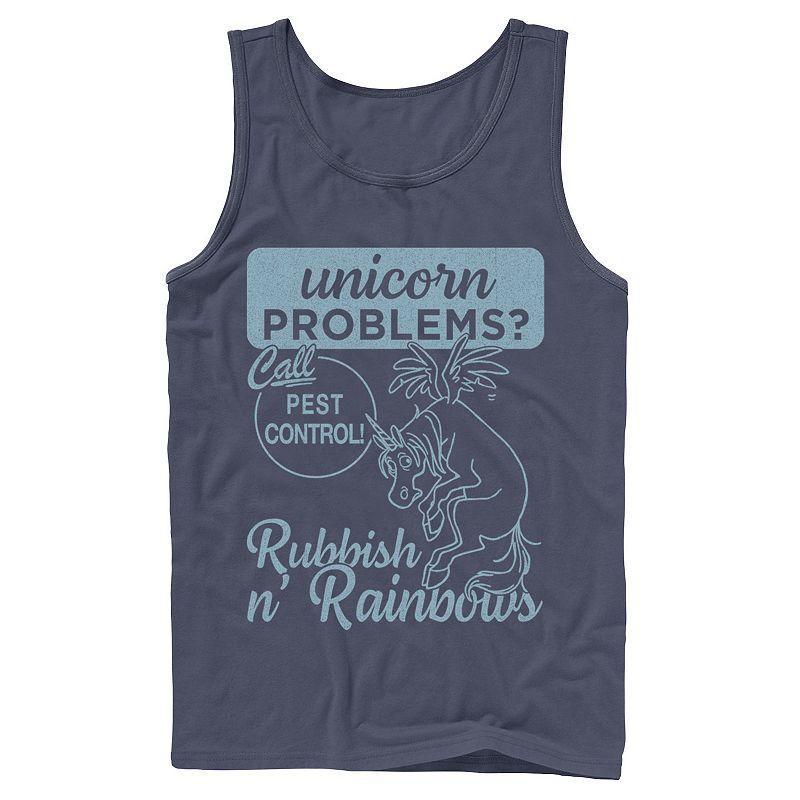 Mens Disney/Pixar Onward Unicorn Pest Control Tank Top Blue Product Image