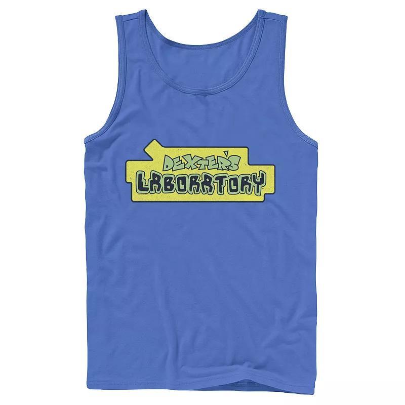 Mens Cartoon Network Dexters Laboratory Original Logo Tank Top Grey Product Image