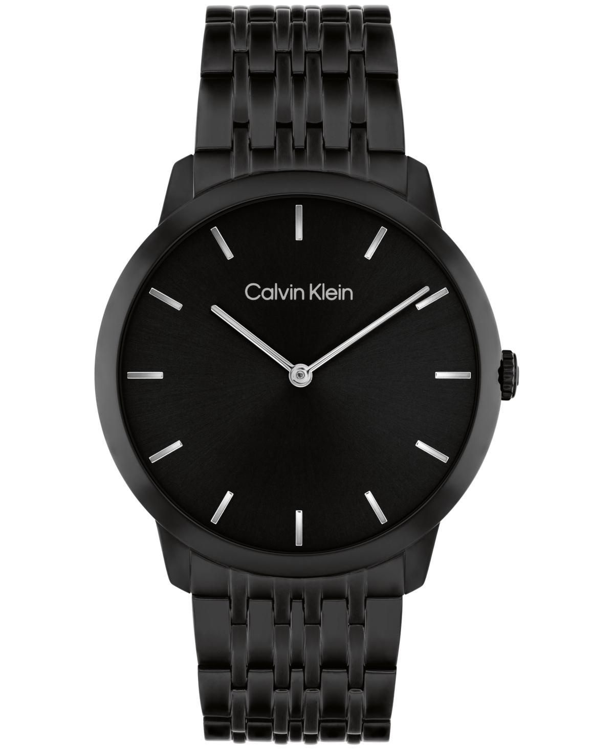 Calvin Klein Black Leather Strap Watch 28mm Product Image