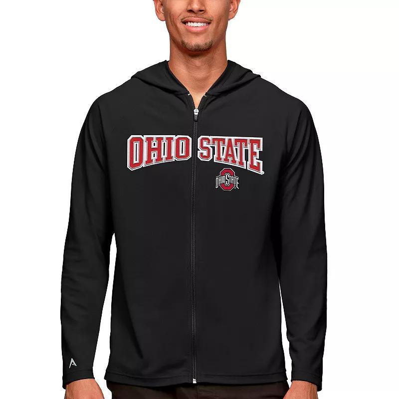 Mens Antigua Ohio State Buckeyes Wordmark Legacy Full-Zip Hoodie Product Image