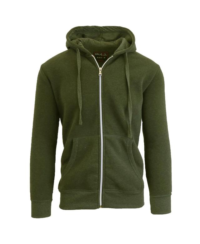 Galaxy By Harvic Mens Full Zip Fleece Hooded Sweatshirt Product Image