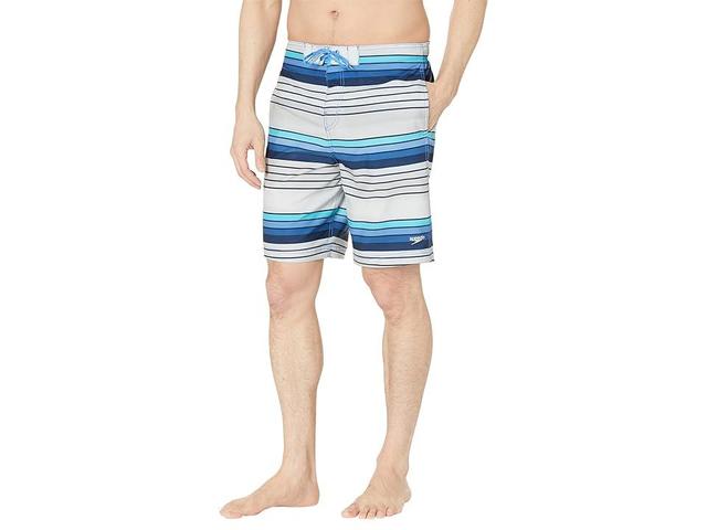 Speedo Thruway Stripe Bondi 20 Boardshorts (Grey) Men's Swimwear Product Image