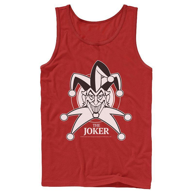 Mens DC Comics Joker Smiling Classic Poster Tank Top Product Image