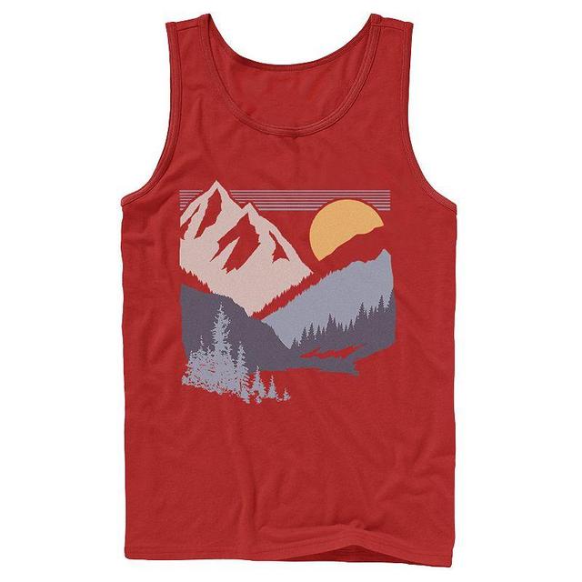 Mens Slanted Sun And Mountains Tank Top Product Image