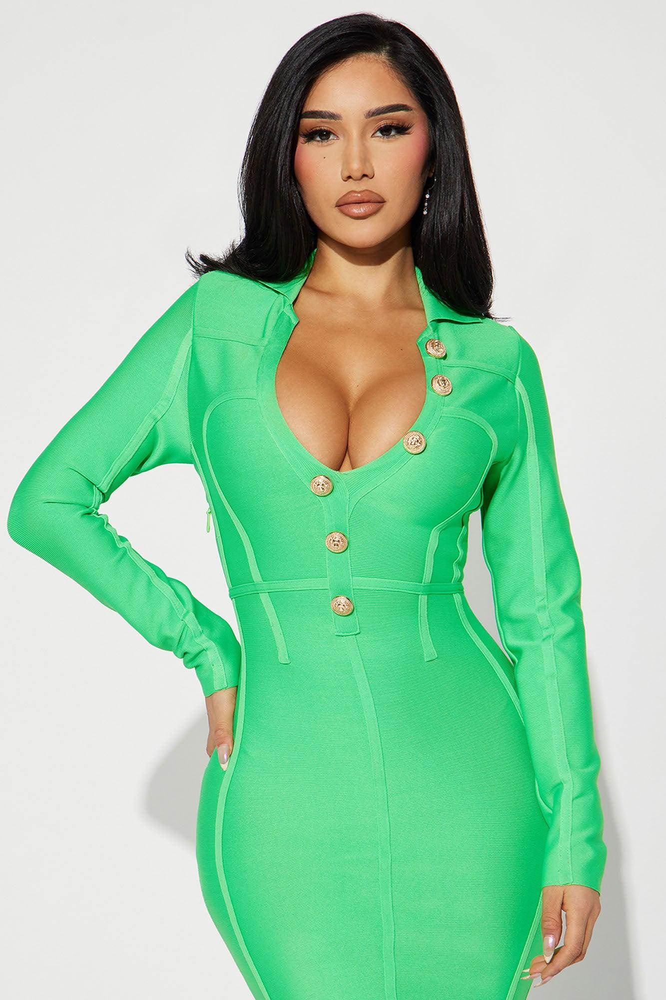 Chantelle Bandage Midi Dress - Green Product Image