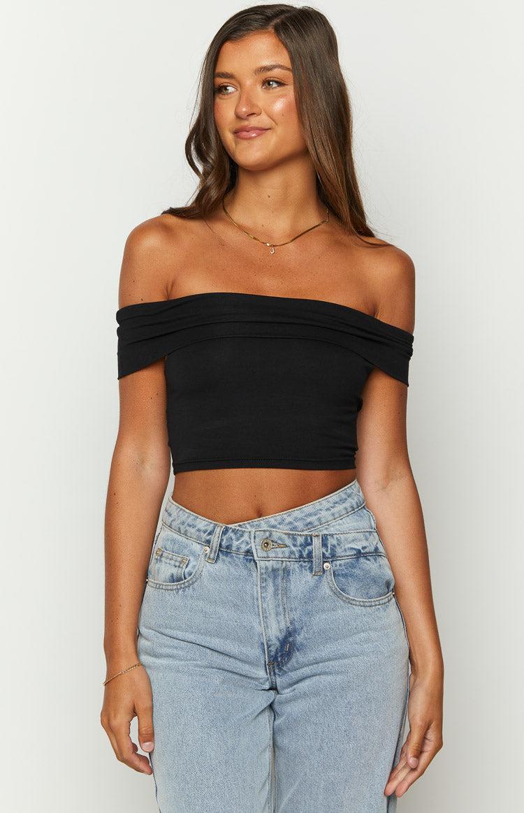 Hadley Off The Shoulder Rose Crop Top product image