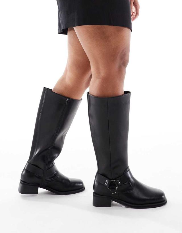 Yours riding knee boots in black Product Image