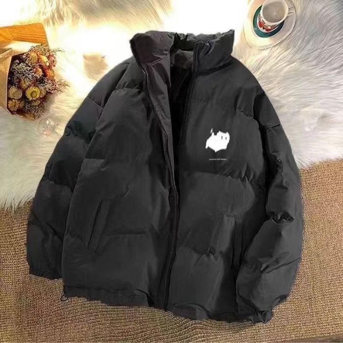 Cat Print Zip Puffer Jacket Product Image