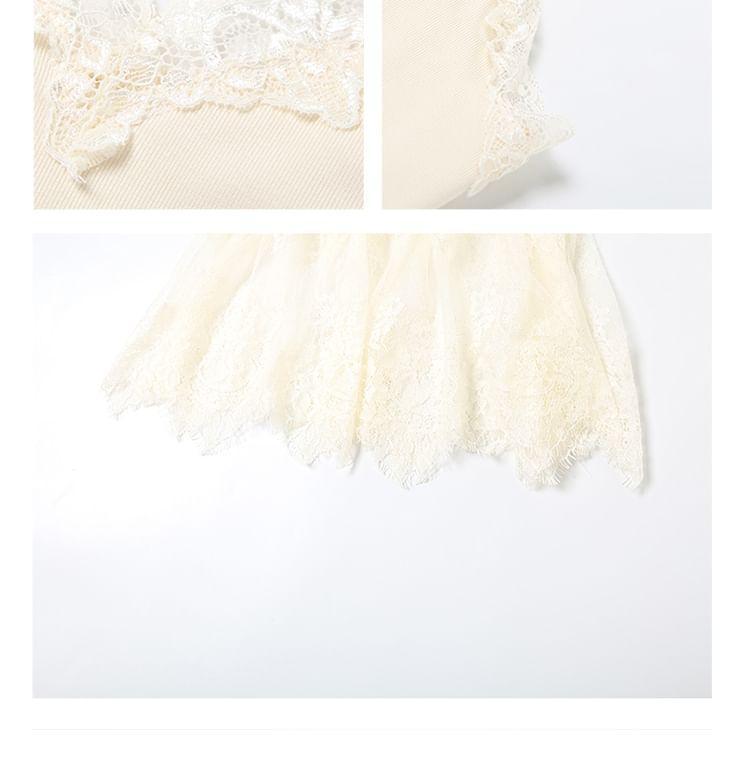 Plain Lace Trim Cami Top Product Image