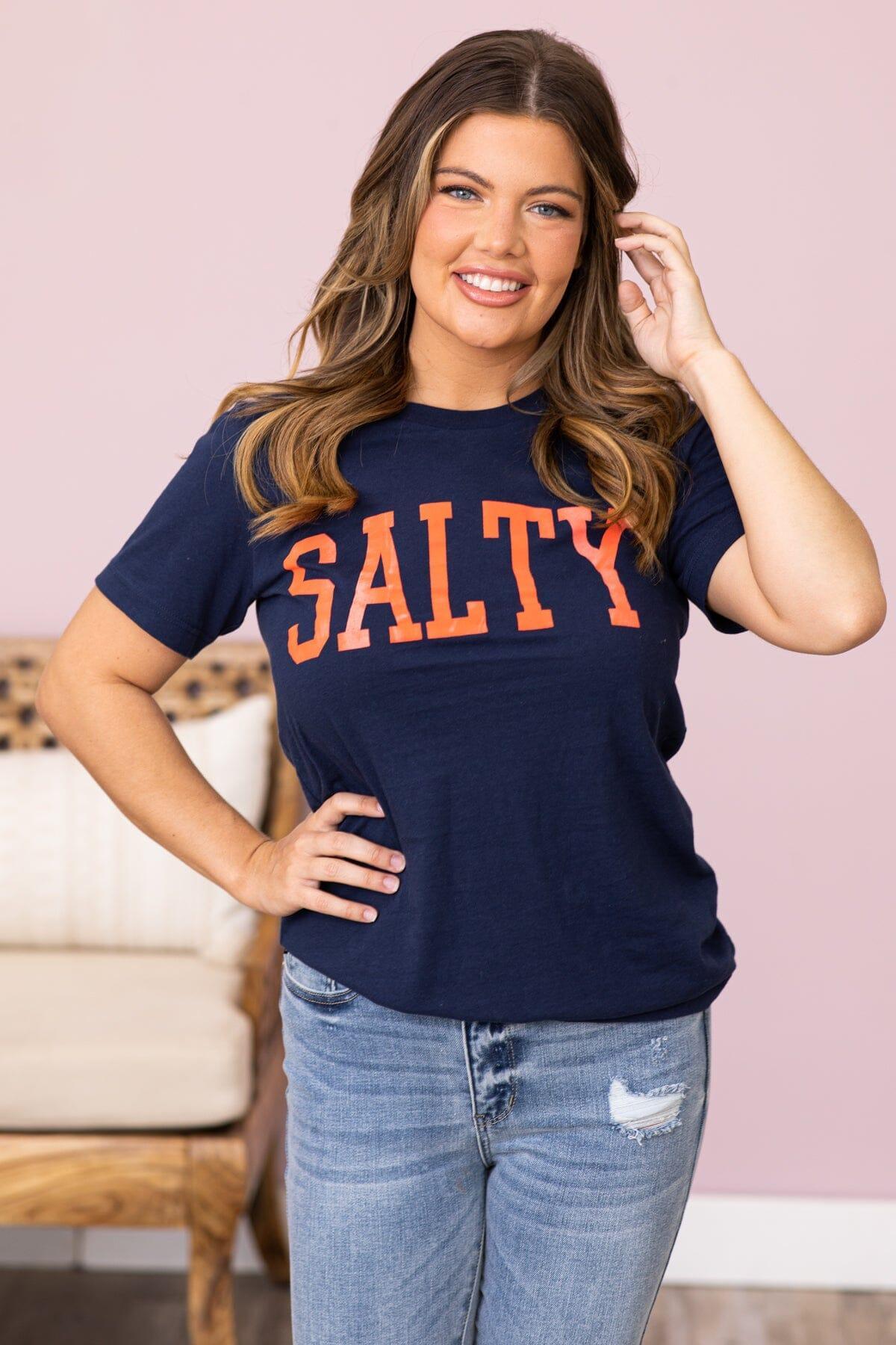 Navy and Orange Salty Graphic Tee product image