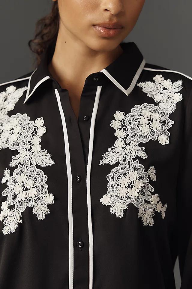 Ranna Gill Ariana Embellished Buttondown Shirt Product Image