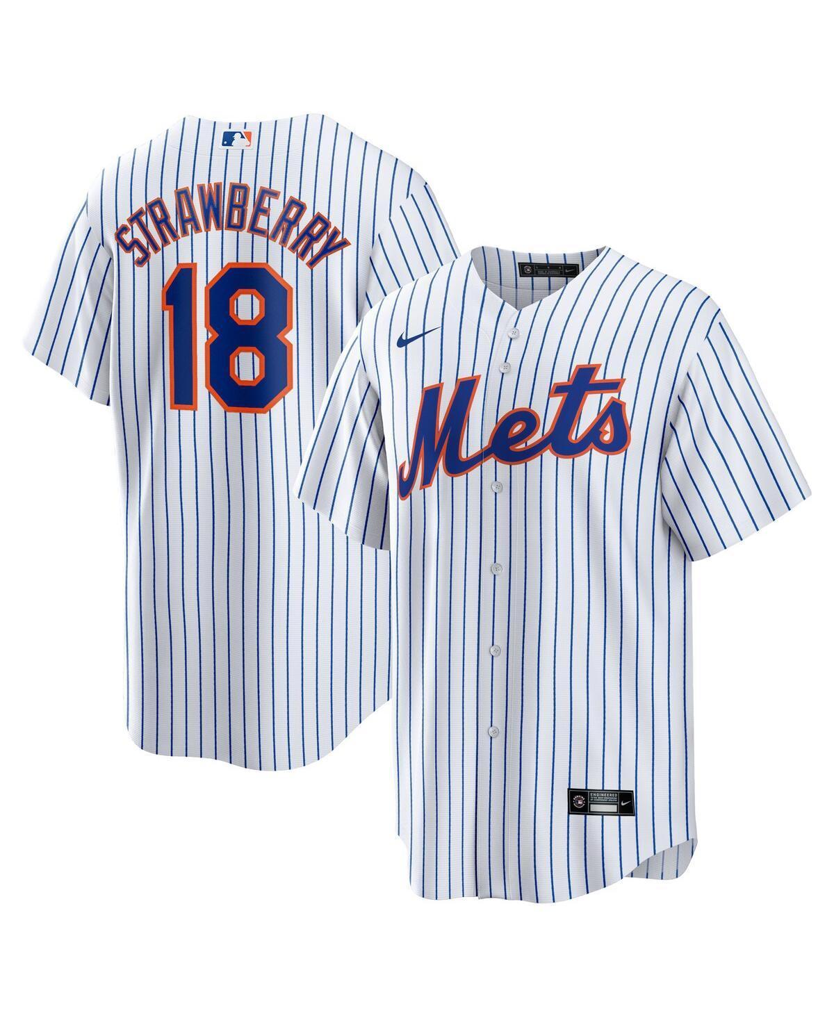 Nike Mens Darryl Strawberry White New York Mets Home Replica Player Jersey - White Product Image