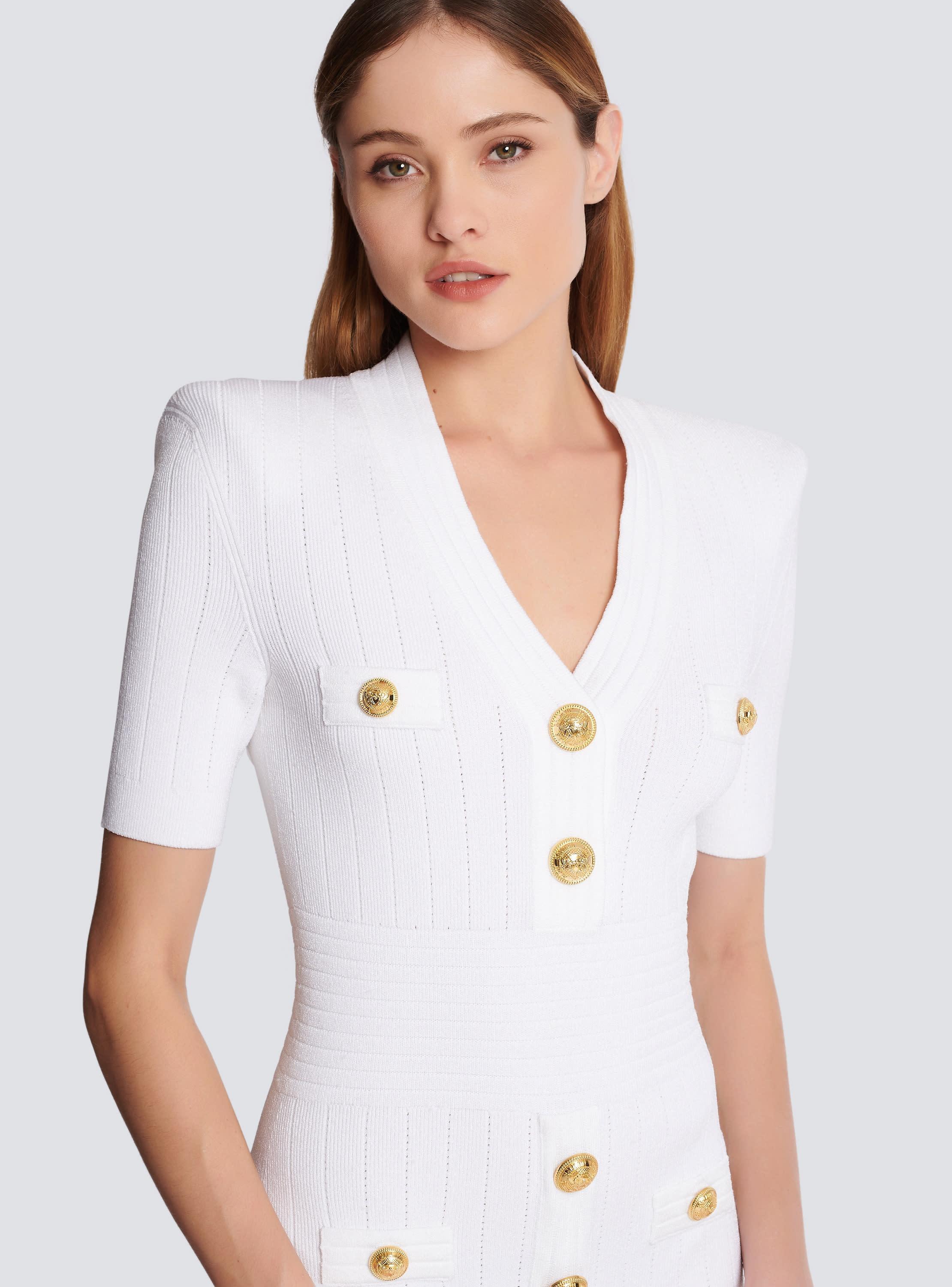 Knitted dress with buttons Product Image