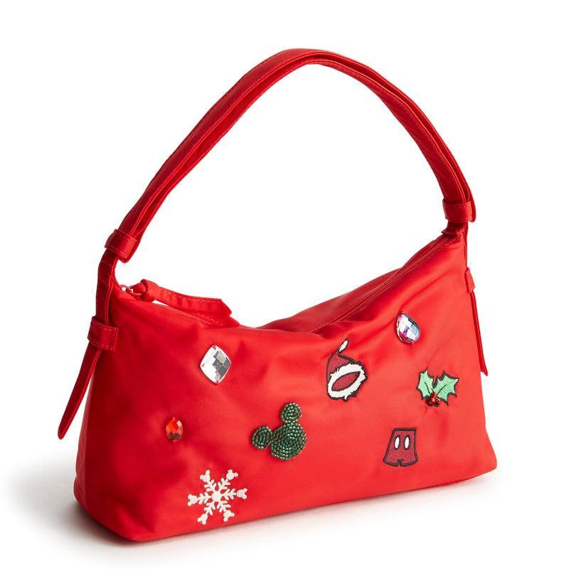 Vera Bradley Disney Roxbury Crescent Shoulder Bag Women in Mickey Mouse Holiday Icons Product Image