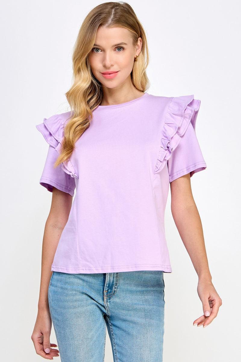 Ruffle Shoulder Top Product Image