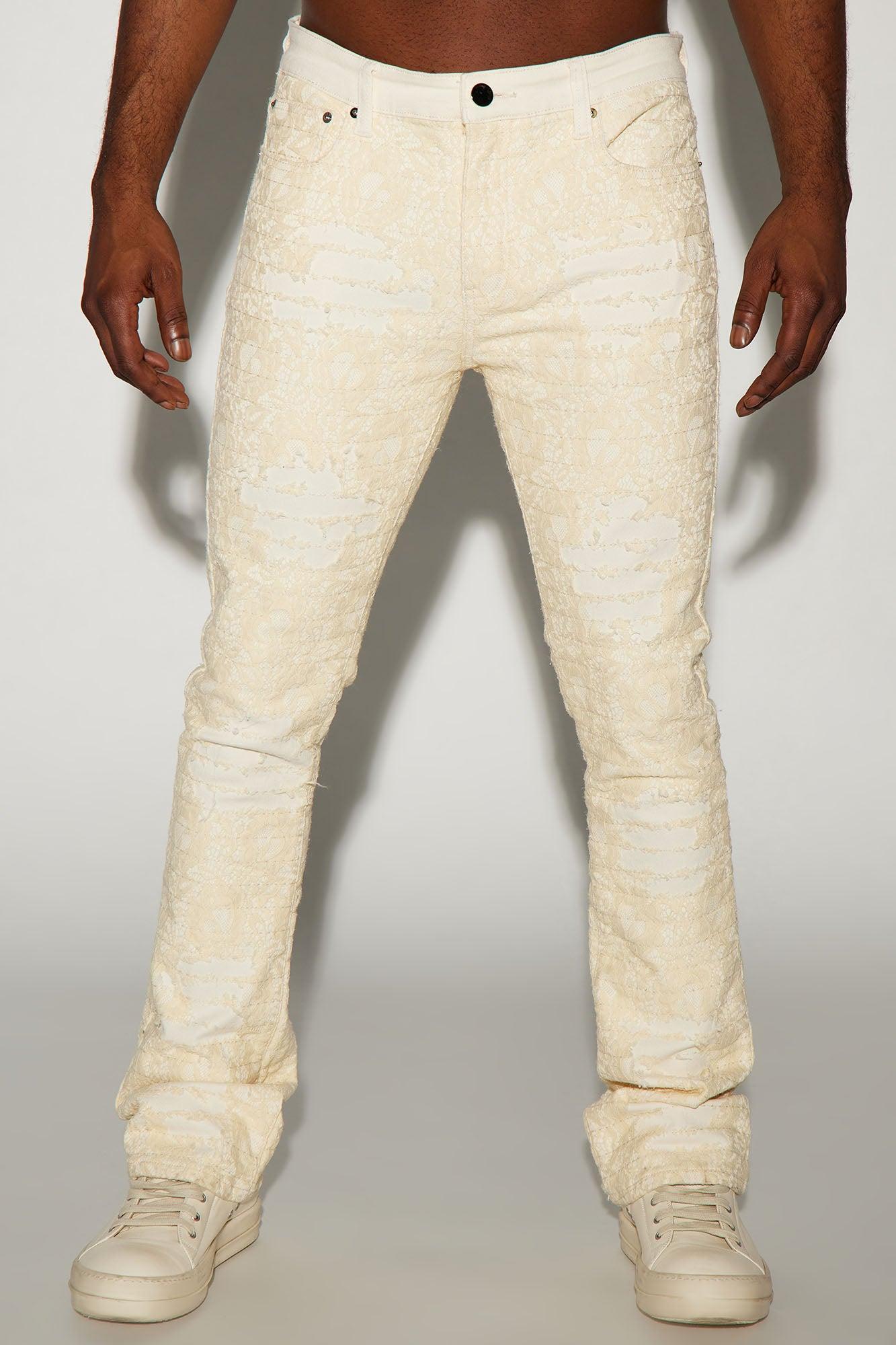 HP Stacked Skinny Flare Jeans - Off White Product Image