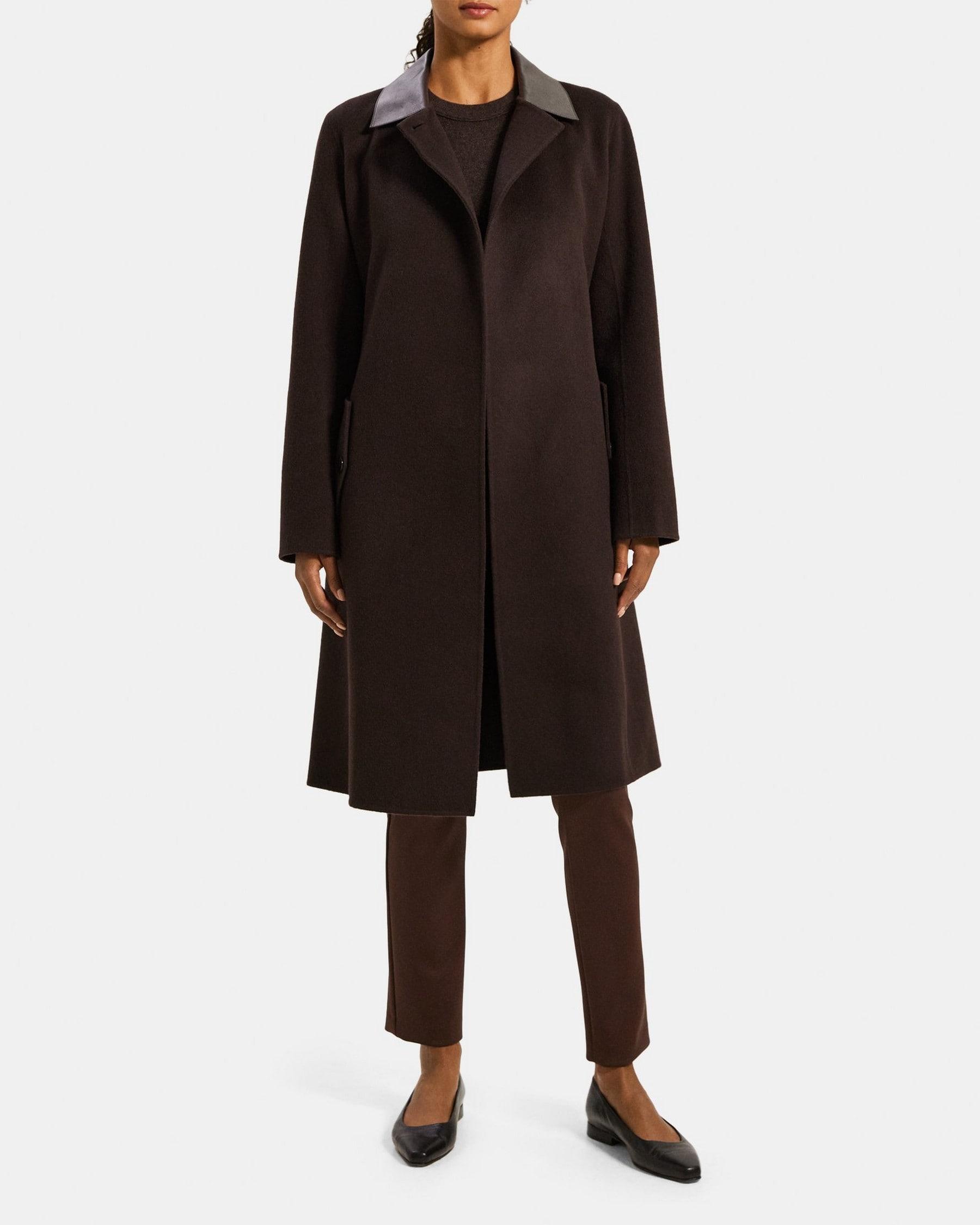 Relaxed Trench Coat in Double-Face Wool-Cashmere Product Image