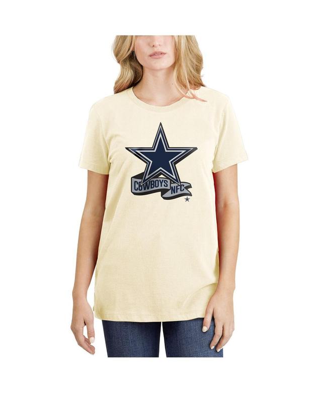 Womens New Era Cream Dallas Cowboys Chrome Sideline T-shirt Product Image