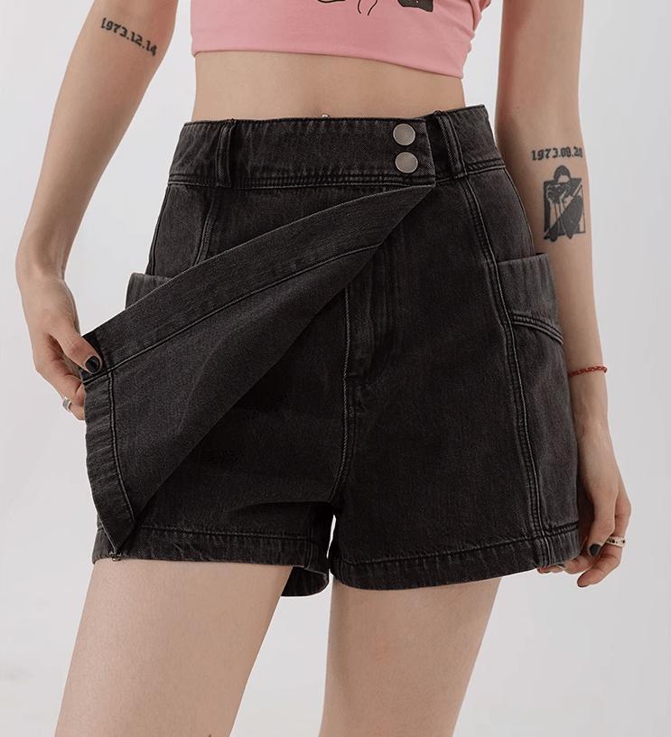 RTK (W) No. 3220 DENIM SHORTS & PINK SHORT SLEEVE Product Image