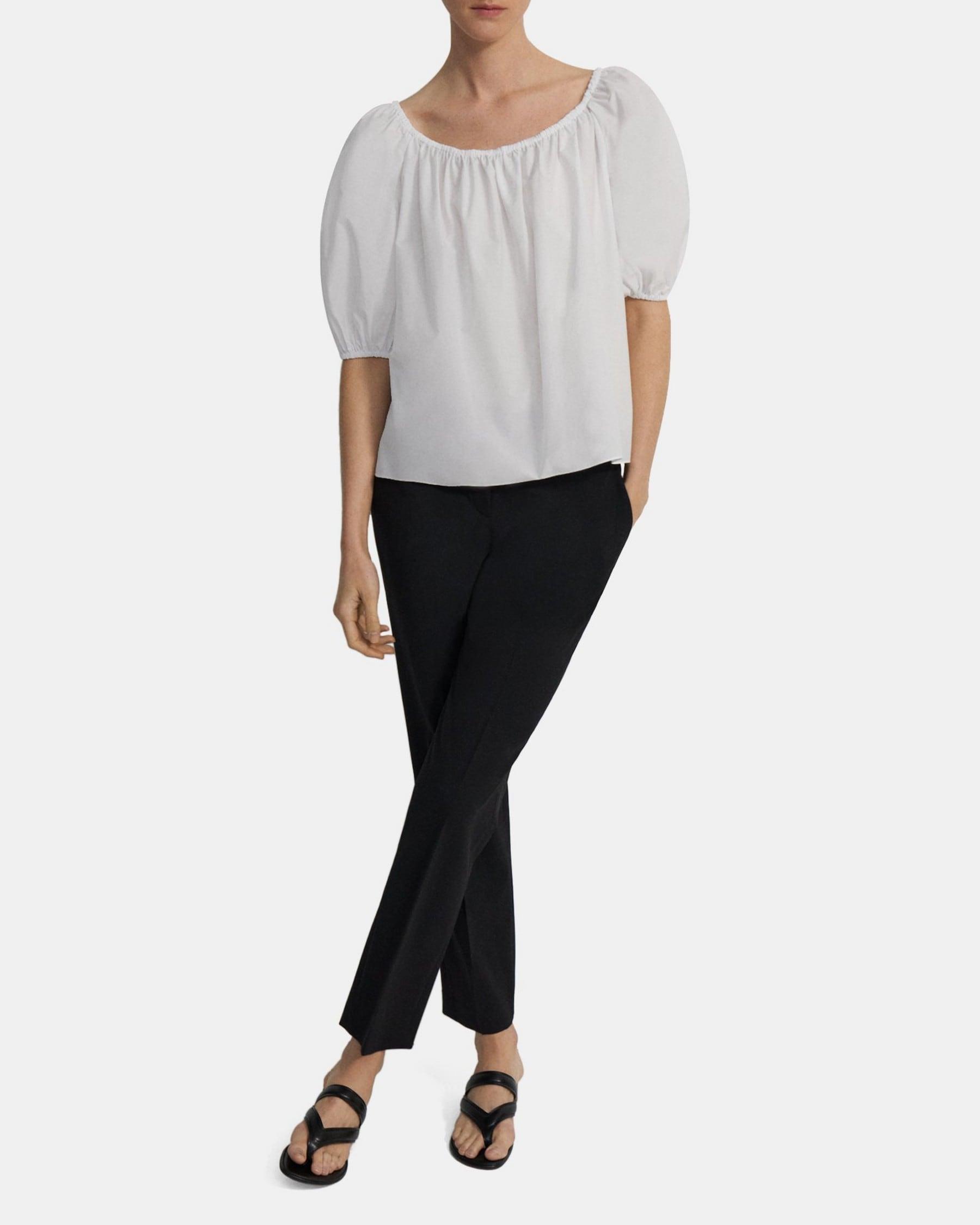 Scoop Neck Top in Cotton Blend Product Image