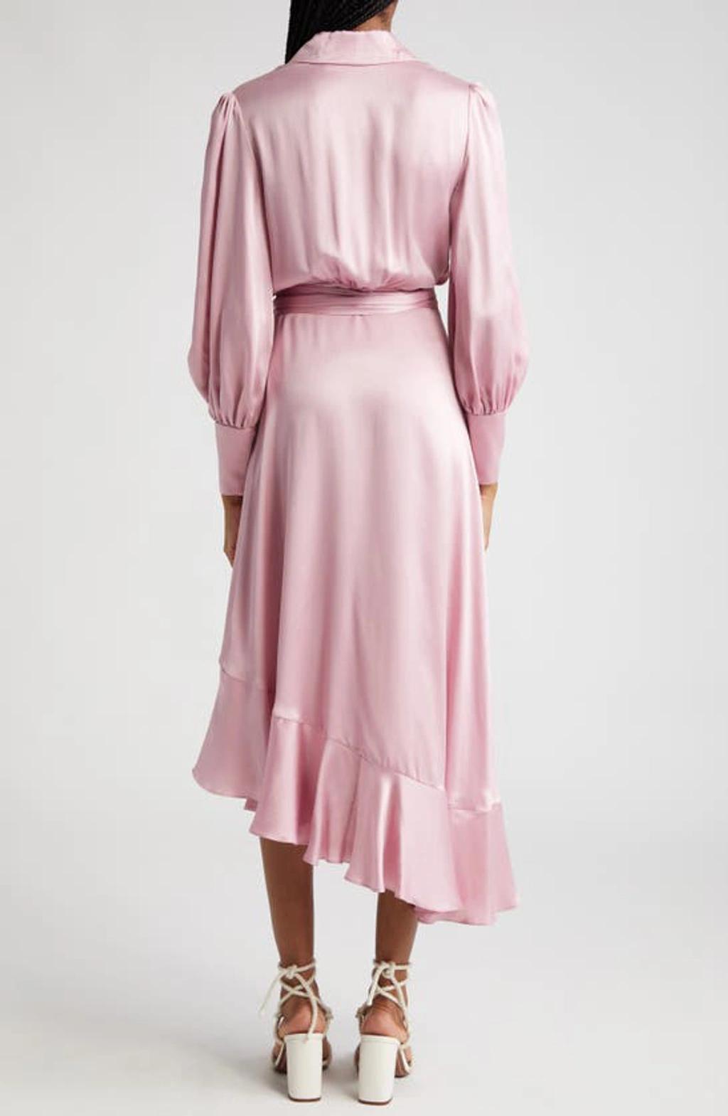 ZIMMERMANN Dress In Rose-pink Silk Product Image