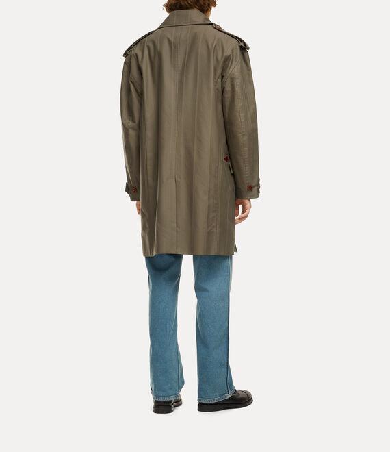 Stripped Trench Coat  Product Image