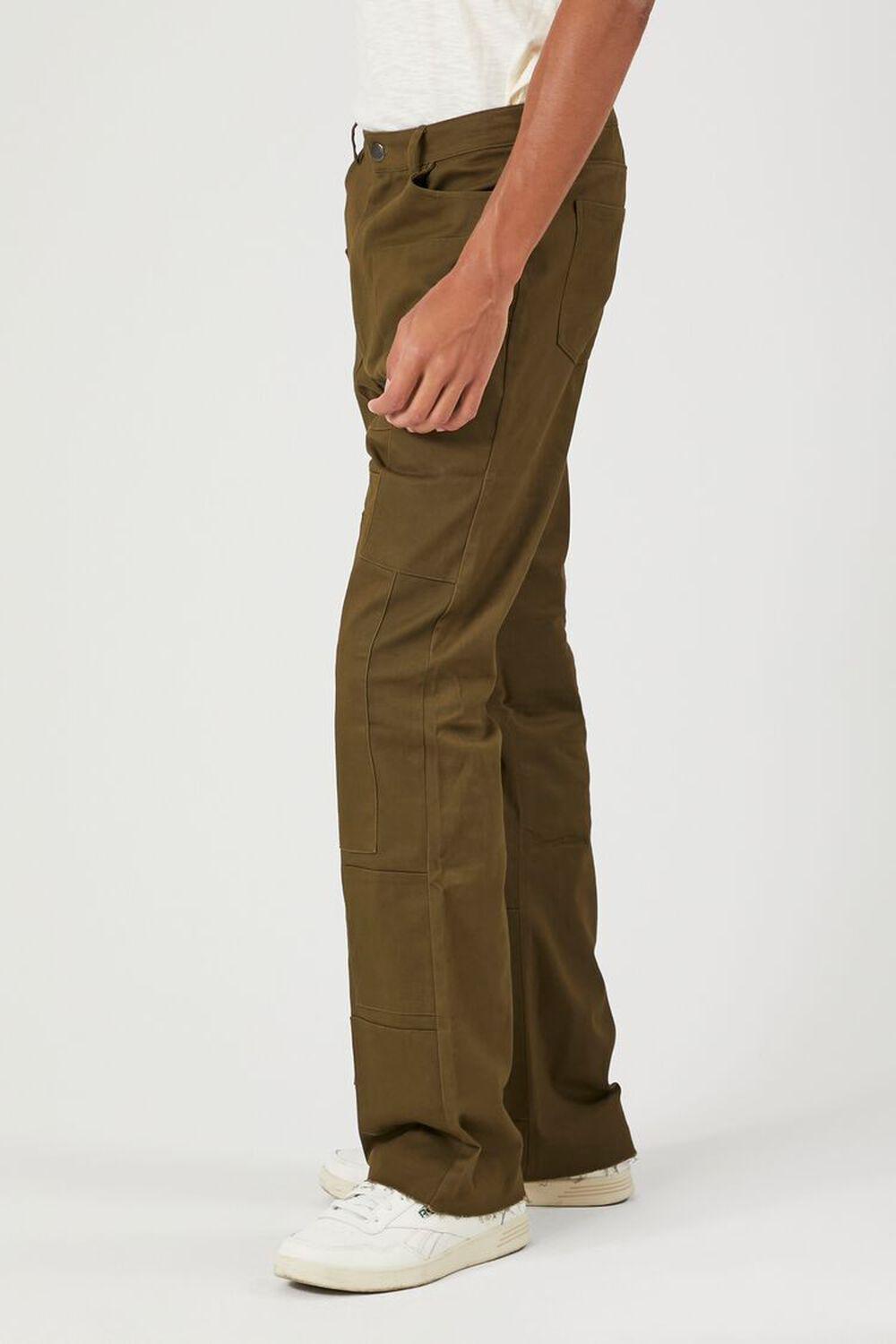 Twill Mid-Rise Flare Pants | Forever 21 Product Image