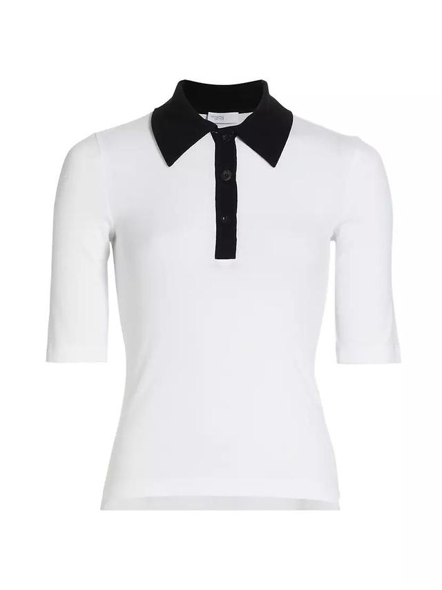 Jersey Contrast Collar Polo Shirt Product Image