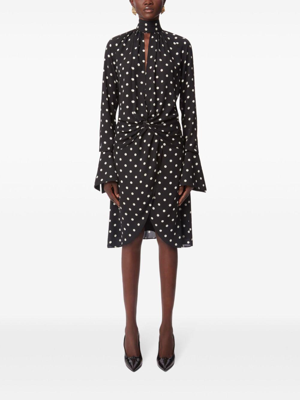 polka-dot print midi dress Product Image