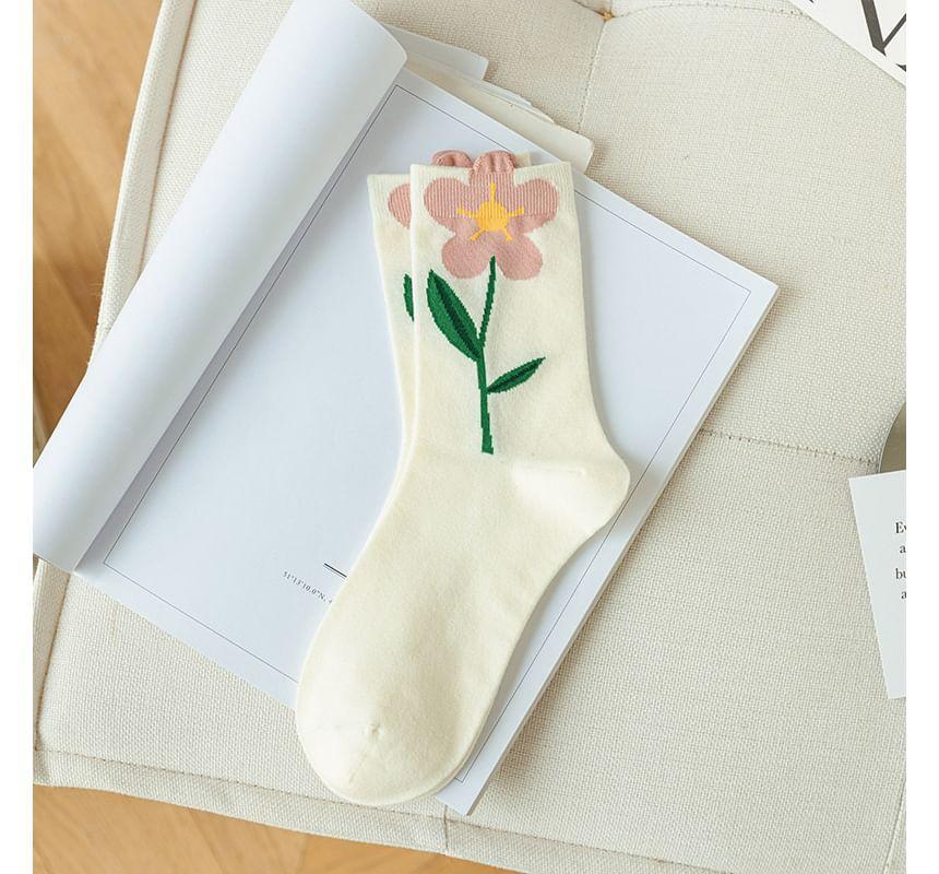 Floral Print Socks Product Image