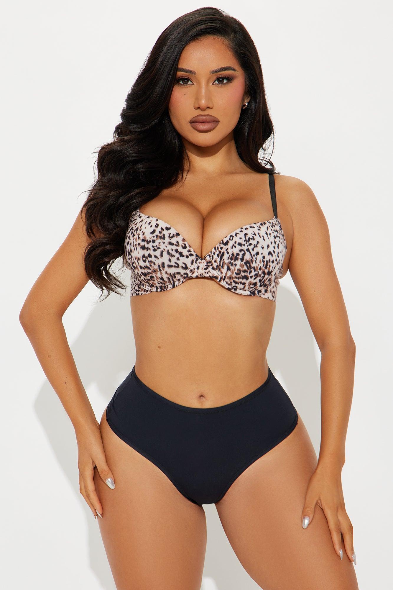 I Can Change Him 3 Pack Demi Bras - Leopard Product Image