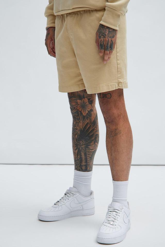 Twill Volley Shorts - Khaki Product Image