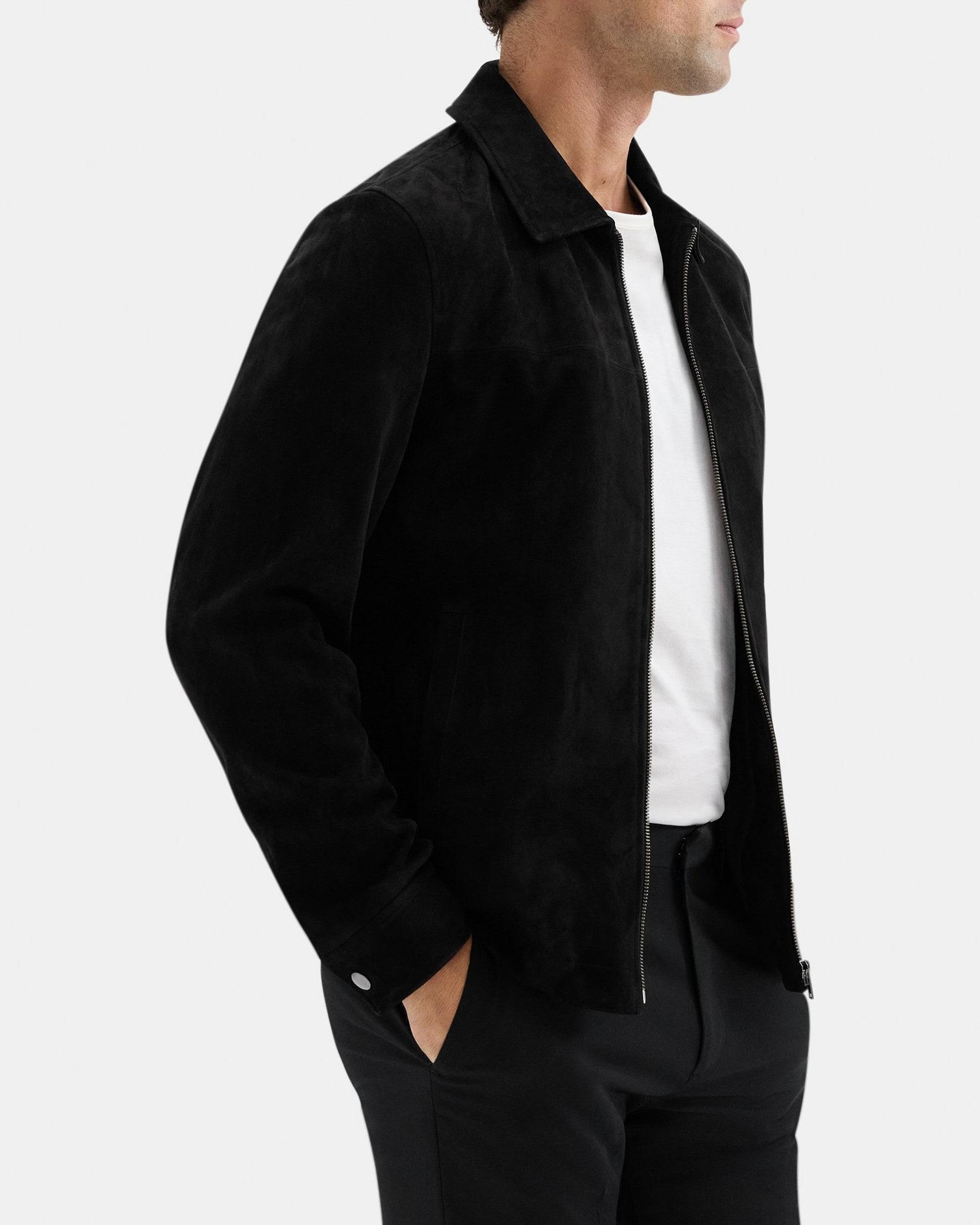 Zip Jacket in Suede Product Image