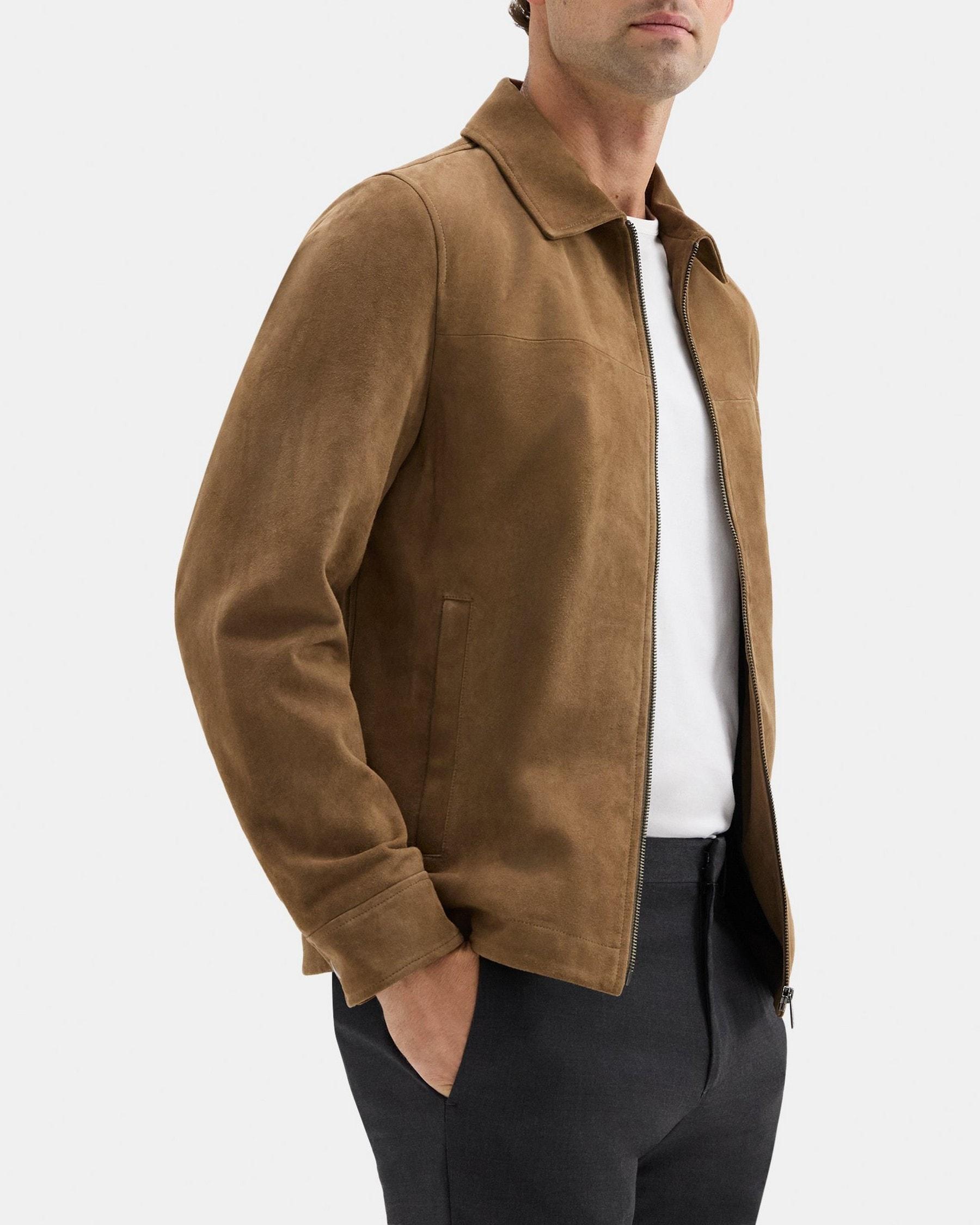 Zip Jacket in Suede Product Image