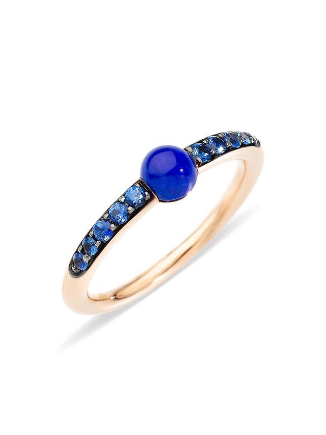 Womens Mama non Mama 18K Rose Gold Lapis & Blue Sapphire Ring Product Image