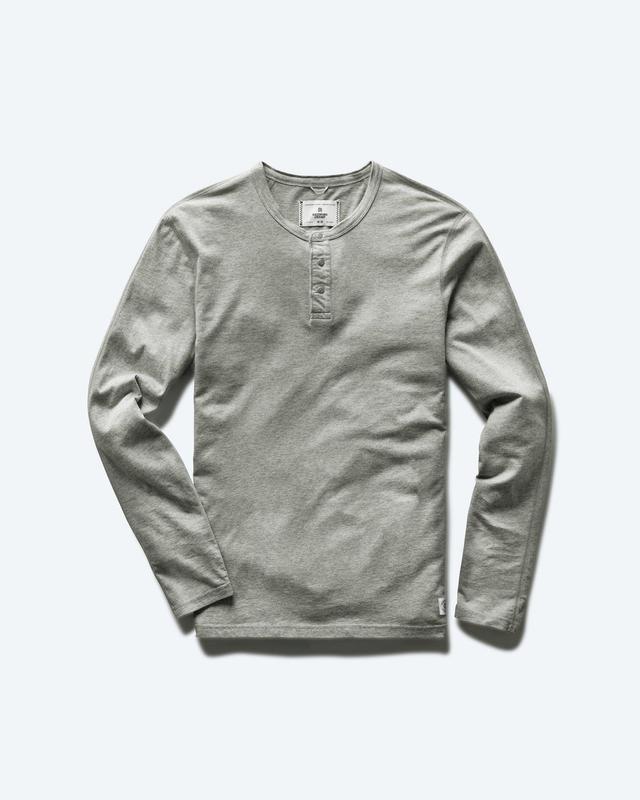 Lightweight Jersey Long Sleeve Henley Male Product Image