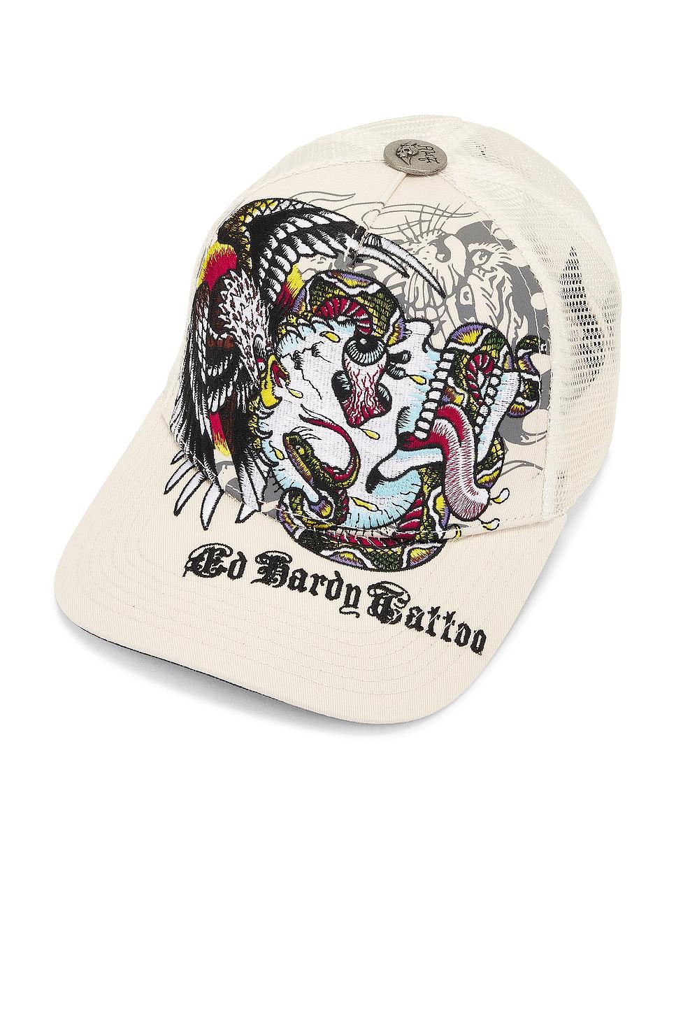 Embroidered Battle Skull Hat Ed Hardy Product Image