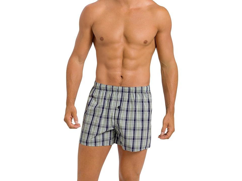 Hanro Fancy Woven Boxer Check) Men's Underwear Product Image