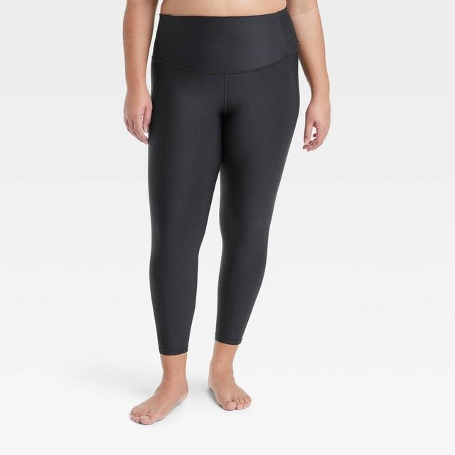 Womens Effortless Support High-Rise 7/8 Leggings - All In Motion Black 3X Product Image