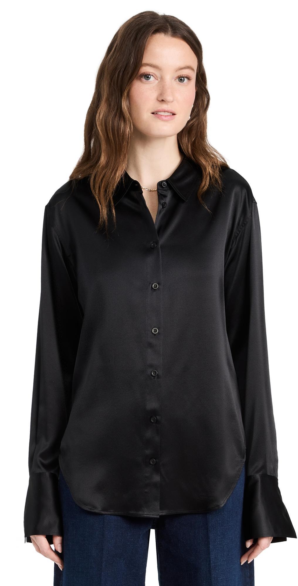 Womens The Standard Silk Button-Up Shirt Product Image