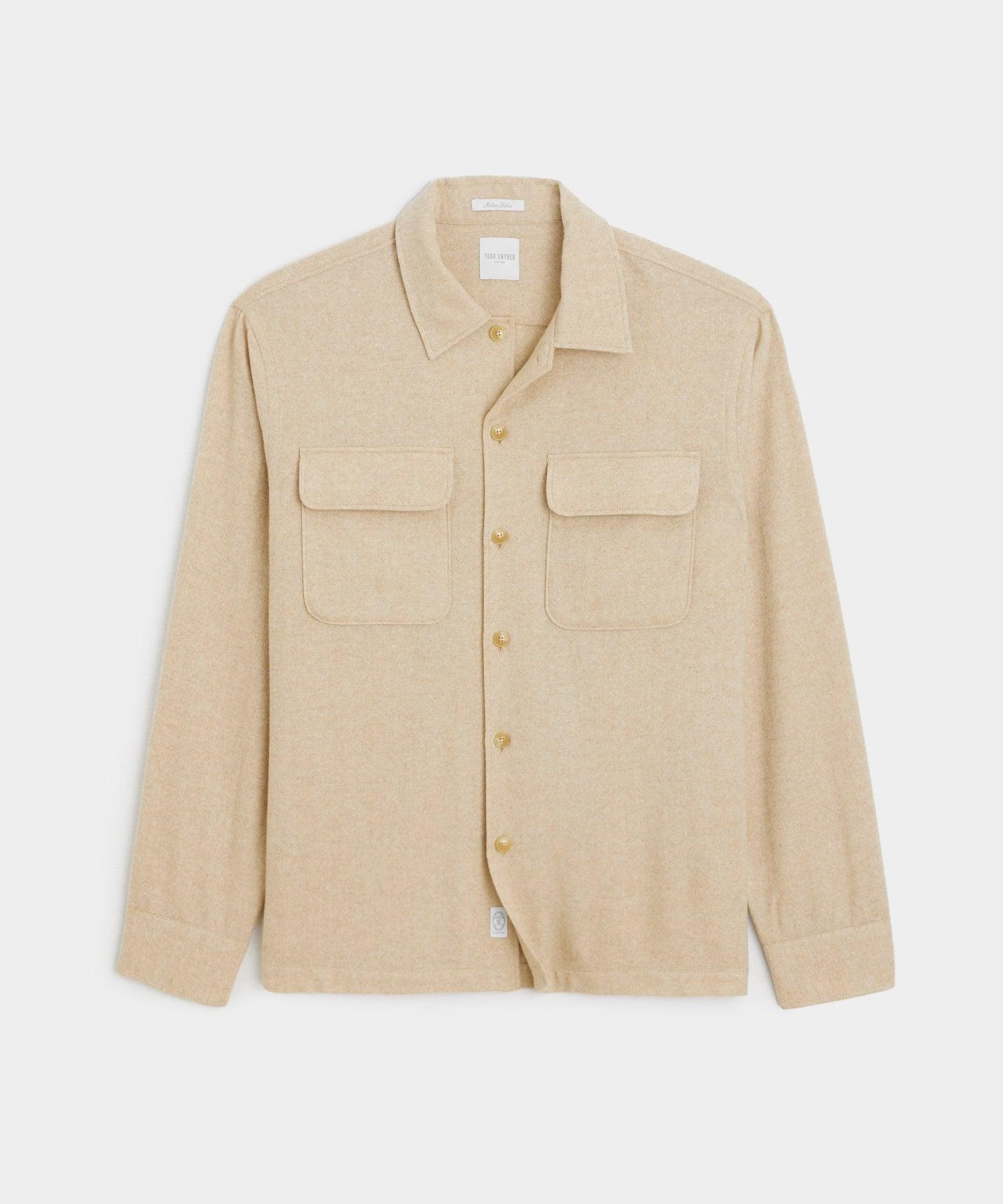 Italian Wool Cashmere Field Shirt in Cream product image