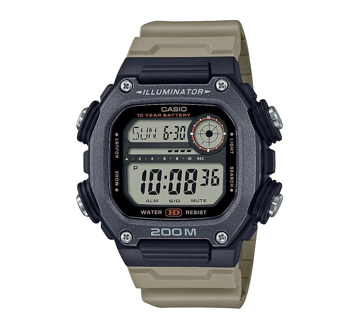 Casio Mens Digital Tan Resin Tan Resin Watch 50.4mm, DW291HX-5AV - Tan Product Image