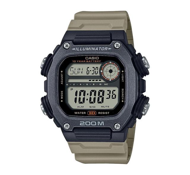 Casio Mens Digital Tan Resin Tan Resin Watch 50.4mm, DW291HX-5AV - Tan Product Image