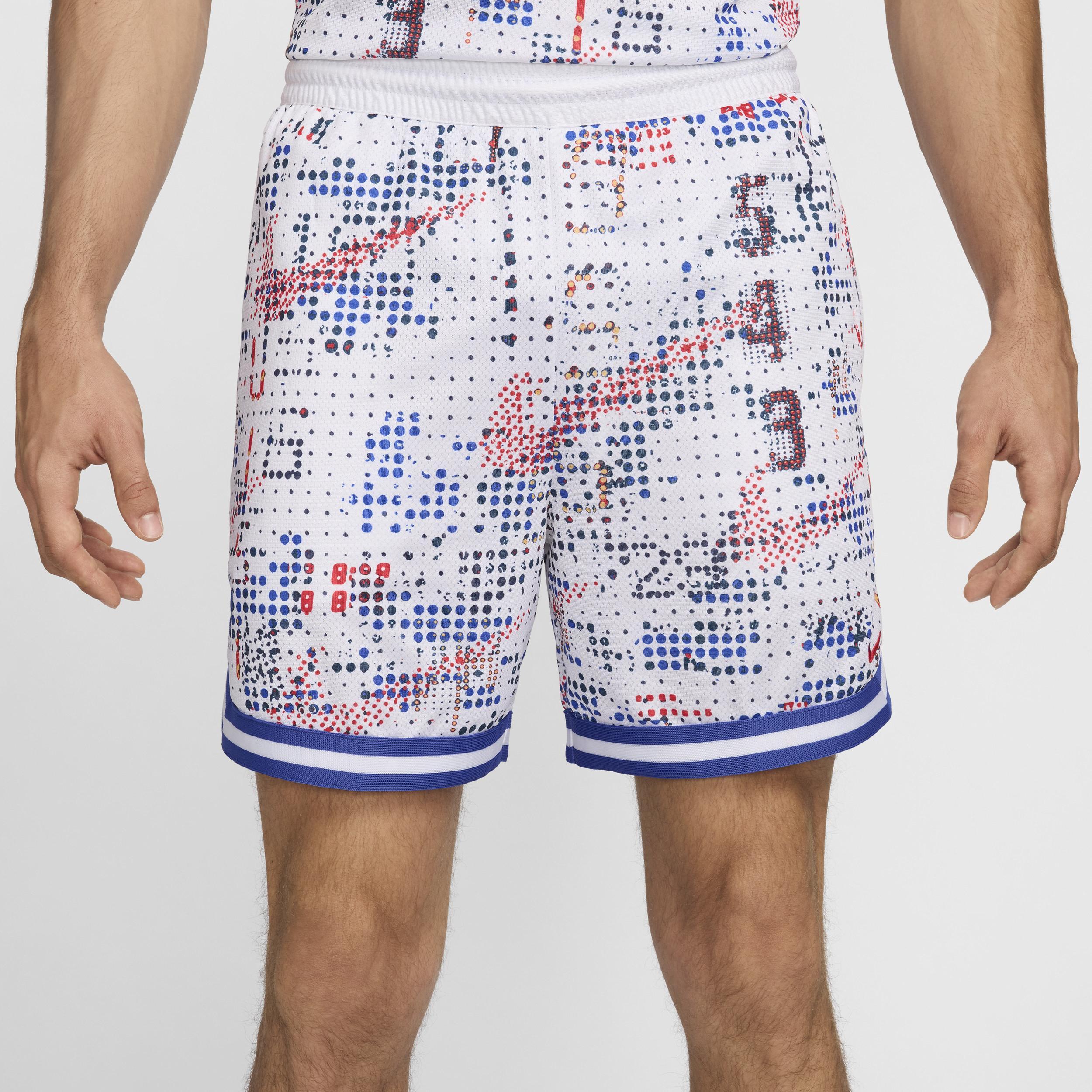 Nike Mens Nike Dri-FIT DNA 6 Printed NAOS Shorts - Mens White/Red Product Image